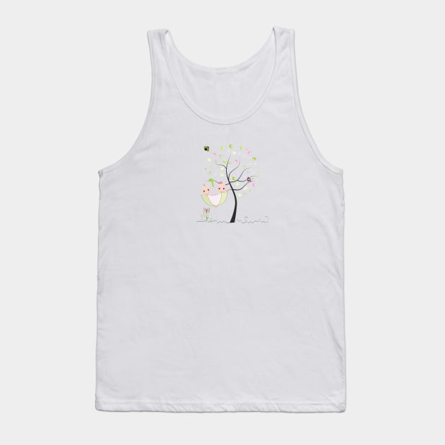 Baby shower greeting card. Twin baby Tank Top by GULSENGUNEL
